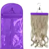 Bolsa para Peluca Transfronteriza Bolsa para Guardar Piezas de Peluca Bolsa con Cremallera a Prueba de Polvo Bolsa de Empaque con Percha Multifuncional Estilo Sudeste Asiático