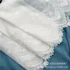 Adorno de Encaje Luqi, 28 cm de Ancho, Bordado Floral Tridimensional de Algodón de Doble Capa, Tejido de Seda de Leche para Ropa, Bordes de Falda, Textiles para el Hogar y Decoración Suave