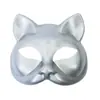 Máscara de Gato de Medio Rostro para Baile de Graduación Estilo Punk Antiguo Vintage Máscara de Plástico Accesorios de Disfraz para Fiesta de Cumpleaños