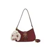 Bolsa Satchel Retro de Design de Nicho Bolsa Bolinho para Mulheres Novo Estilo Inverno 2025 Estilo Estrangeiro Versátil Bolsa de Ombro Único Transversal de Luxo Leve