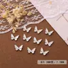 Decoración de Uñas Mariposa Combinada con Decoraciones Doradas para Uñas, Decoraciones de Uñas Mariposa Huecas, Uñas Portátiles Tridimensionales, Accesorios Metálicos DIY