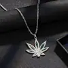 Colar Transfronteiriço Europeu e Americano de Novo Estilo, Corrente para Suéter Personalizada Estilo Ins com Folha de Bordo e Strass, Venda Direta do Fabricante, Acessório de Colar Luxuoso