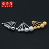 Plata S925 mini pequeño cuenta de luz bola esmerilada beanie clavo de oreja clavo para hueso de oreja hombres y mujeres venta al por mayor de fábrica E0107