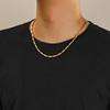 Collar de acero inoxidable dorado europeo y americano cadena de acero de titanio 3MM de grosor diamante cadena cuadrada hecha a mano cadena de semilla de melón adornos de moda hip hop