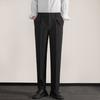 Pantalones de traje ligeros para primavera y otoño, pantalones casuales ajustados para hombre, rectos delgados, modernos, de pierna larga, con caída, estilo coreano