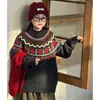 Suéter Pulôver de Tricô Fair Isle Espesso Estilo Coreano Novo Outono e Inverno para Meninas de Meia-idade e Grandes Top de Tricô de Natal Tendência para Meninas