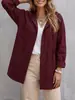 Chamarra camisa protectora del sol con cordón transfronteriza europea y americana, estilo workwear minimalista, con capucha, de longitud media, holgada y extragrande para mujer