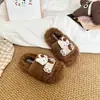 Adorno Colgante Lindo de Gato KT para Niñas Pantuflas Peludas Estilo Nuevo Otoño/Invierno 2026 Pantuflas de Algodón con Correa Única de Princesa para Exteriores/Interiores