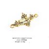 Conector de Pulsera Mariposa de Circonita Microincrustada Cruz Corazón Diosa Pulsera Accesorios para Hacer Pulseras DIY