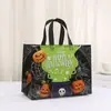 Nueva Bolsa de Tela No Tejida para Halloween, Bolsa de Tote Creativa con Estampado de Calabaza de Halloween, Divertida Bolsa de Dulces de Dibujos Animados de Halloween
