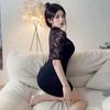 Lemon Story Productos de Lencería Sexy Tentación de Secretaria Sexy Pijama Deseo Puro Pecho Pequeño Revelador Gran Perspectiva Falda para Cadera