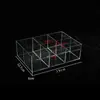 Caja de Plástico Transparente sin Tapa 24 Compartimentos Caja de Almacenamiento para Escritorio en Casa Caja de Plástico Caja de Almacenamiento para Cosméticos Joyería Piezas