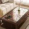 Nuevo Mantel Transparente Estilo Chino para Mesa de Café, No Lavable, Impermeable, Resistente al Aceite, Lujo Ligero, Sensación de Alta Gama, Mantel de Vidrio Suave de PVC para Mesa de Comedor