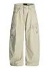 Calça cargo vintage retrô americana de rua com bolsos grandes e pregas, design versátil unissex, calça casual solta
