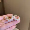 Pendientes de Perlas con Borlas de Pétalos Estilo Fresco Festivo Aguja de Plata Lujo Ligero Pendientes de Alta Gama Moda Dulce y Delicada Accesorios para Orejas