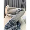 Jeans Boca de Sino Novo Masculino Primavera e Outono, Calças Largas Lavadas Retrô Soltas, Calças Casuais Tendência Estilo Americano