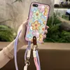 Adecuado para Funda de Teléfono Móvil Oppo Enfriamiento Flor Juventud Silicona Moderna Bolso Cruzado Correa Textura Linda Corazón Creativo