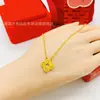 Collar Colgante de Trébol de Cuatro Hojas con Hielo Triturado Doble Cara para Mujer, Cadena para Clavícula de Flor de Cuatro Hojas Brillante, Regalo al por Mayor para el Día de San Valentín Chino para Novia