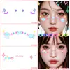 Atmósfera de Año Nuevo Corazón Dulce Pegatinas de Tatuaje Coloridas Rubor Pegatinas para la Cara con Purpurina Maquillaje Festival de Música Atmósfera Pegatinas Creativas Mayoreo