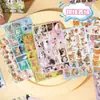 Livro de Adesivos Recortados Yuxian Letras Fofas Gatinho Criativo Cachorrinho Expressões Material para Diário Adesivos de Criação de Cena DIY