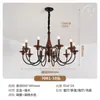 Candelabro de restaurante retro americano, lámpara de sala de estar tipo vela toscana, candelabro de madera estilo campo francés para dormitorio, hierro