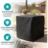 Funda Negra para Aire Acondicionado Exterior Cuadrada Vertical Cubierta para Unidad Exterior de Aire Acondicionado Central Protección Solar para Balcón Cubierta para Lluvia