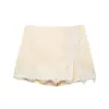 Conjunto de Blazer de Manga Corta con Retazos de Encaje Dulce y Picante Estilo Europeo y Americano + Falda de Cintura Alta con Abertura que se Ajusta a la Cadera