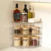 Bestseller transfronterizo: Organizador de gabinete acrílico de 3 niveles, estante de almacenamiento para utensilios de cocina, estante de encimera de baño que ahorra espacio