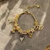 Pulsera Panjia: Pulsera DIY Popular con Corazón, Oso, Diamante Negro, Corona, Flor, Mariposa, Joyería de Moda y Única