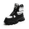 Botas de Neve Novas de Inverno 2026 Bico Redondo Botas Martin Sola Grossa Forradas com Lã Quentes Botas Femininas Moda Coreana Bloqueio de Cor Sapatos Femininos