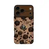 Accesorio de rosa vintage adecuado para funda de teléfono Apple 17pm, iPhone 15 silicona, 16 con cordón, 18 gamuza, 13