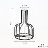 Vaso Pequeno Dourado de Ferro e Vidro Estilo Nórdico Ins para Arranjo de Flores na Sala de Estar, Ornamento Hidropônico para Mesa de Jantar, Decoração de Casa