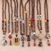 Collar de Xizang Más Vendido Versátil para Hombres y Mujeres Estilo Étnico Vintage Cadena de Lana Accesorios para Ropa Larga de Algodón y Lino Viaje de Madera