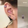 Colección de Pendientes de Hueso del Oído Morado de Ensueño Pendientes de Zirconia Pendientes Planos Espirales de Titanio Médico para el Hélice Pendientes de Hueso del Oído Morados
