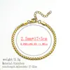 Set de Pulseras de Moda para Mujer de Acero Inoxidable 304L, Pulsera de Acero de Titanio de Venta Caliente Europea y Americana con Interior Chapado en Oro Real de 18K, Venta al por Mayor