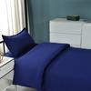 Juego de Cama de Tres Piezas: Funda de edredón, Sábana bajera, Sarja de algodón puro, Dormitorio unitario, Llama azul Fuego azul Ropa de cama