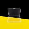 1.5 Alto 9.5 Rectangular Tapa abatible Caja de Plástico Transparente Costura Banda de Goma Caja de Almacenamiento Varios Caja Organizadora de Piezas de Tornillo