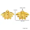 Aço Inoxidável Banhado em Ouro 18K Flores que Preservam a Cor, Besouros, Abelhas Pequenos Pingentes DIY Pulseira Colar Acessórios de Joias em Aço Titânio