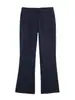 Ropa de mujer transfronteriza 2026 nuevo estilo europeo y americano moda informal simple pantalones casuales acampanados con costura lateral 1165030