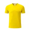 Camiseta Personalizada de Seda de Gelo Secagem Rápida Manga Curta, Blusa de Verão Fina com Gola Redonda Respirável com Logo Estampado em Malha Estrelada