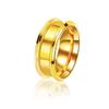 Anéis Europeus e Americanos Simples Masculino com Sulco Duplo Chanfrado 8mm Anel Masculino Moderno de Aço Titânio Anel Masculino de Aço Bruto