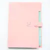 Pasta Sanfonada Multifuncional PP Cor Doce Coreana Bolsa de Arquivo Multicamadas Plástica Pasta de Documentos com 5 Peças Material de Escritório