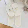 Calcetines de Oso Bordados Estilo Ballet para Mujer de Media Pantorrilla Primavera y Otoño Estilo Japonés Dibujos Animados Chica Linda Calcetines de Encaje Hongo Dulce
