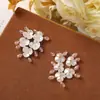 Beleza antiga cristal pérola enrolado flores tecidas diy grampo de cabelo acessórios de cabelo adorno de cabeça broche acessórios material atacado
