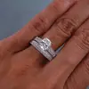 Anel Popular Huajie Europeu e Americano Transfronteiriço de Prata 925 com Zircônia Branca Anel Feminino Exquisito para Feriado Venda Direta