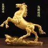 Ornamento de cavalo em cobre puro, cavalo para sucesso instantâneo, cavalo do zodíaco, cavalo que traz sorte, item decorativo de feng shui para sala de estar de casa, escritório, para atrair fortuna
