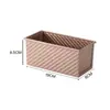 Molde para Pan Grueso de Acero al Carbono Transfronterizo Molde Dorado Corrugado para Tostadas con Tapa Herramientas para Hornear Pasteles Venta al por Mayor Personalizada
