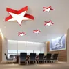 Luz de techo de estrella de cinco puntas LED luz roja sala de construcción de fiestas oficina sala de reuniones pasillo fiesta Luz lámparas de vestíbulo de hotel