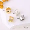 Cobre Chapado en Oro de 14K Color Conservante Zirconio Cuentas Cilíndricas Cuentas Espaciadoras Cuentas Sueltas Pulsera de Cristal Pulsera de Perlas Accesorios para Joyería DIY
