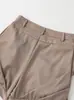 2026 Estilo Europeu Verão Nova Roupa Feminina Cor Sólida Cintura Média Plissado Shorts Casuais Calças Femininas Retro Versátil Fashion